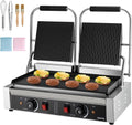 VEVOR, Piastre tostapane, 48 x 23 cm, 3600 W, 300 °C, Argento, acciaio inox