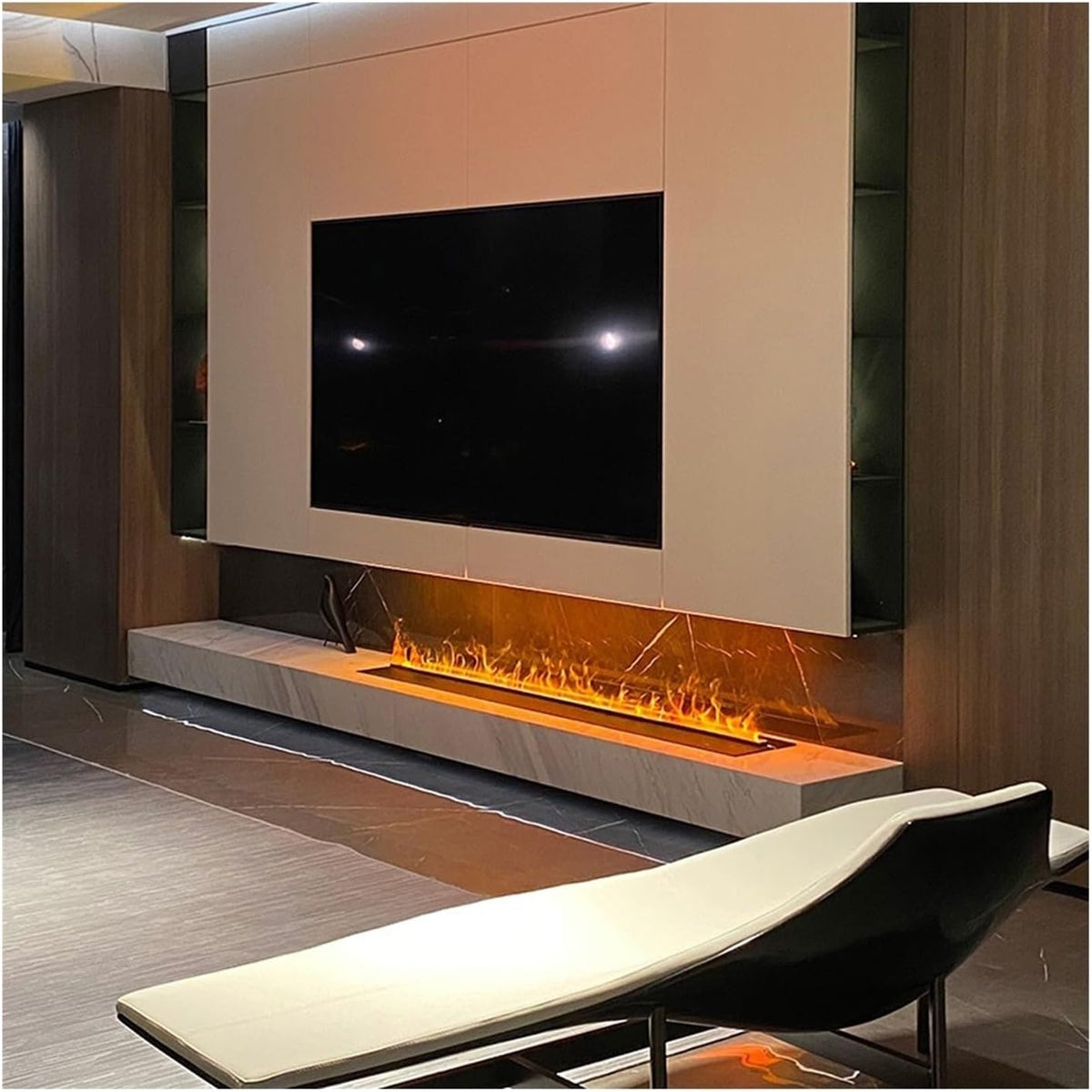 TEESONG, Camino elettrico, 7,9 pollici, 110 V, 250 W, Argento/Nero, acciaio inox, telecomando