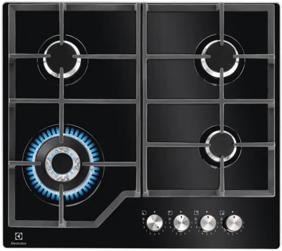 Piano cottura a gas, KGG64362K, Electrolux, 59 cm, 60 cm, 128 mm, Nero