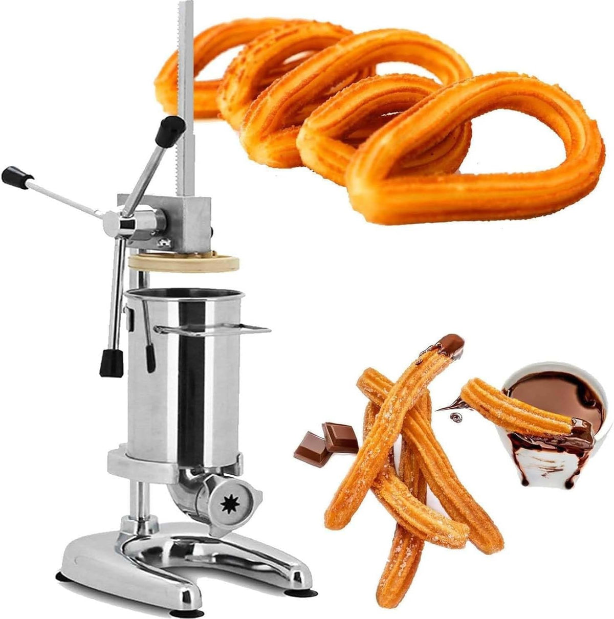 CUTANGELAR, Macchine per ciambelle, 2 L, Nero, acciaio inox, vano contenitore