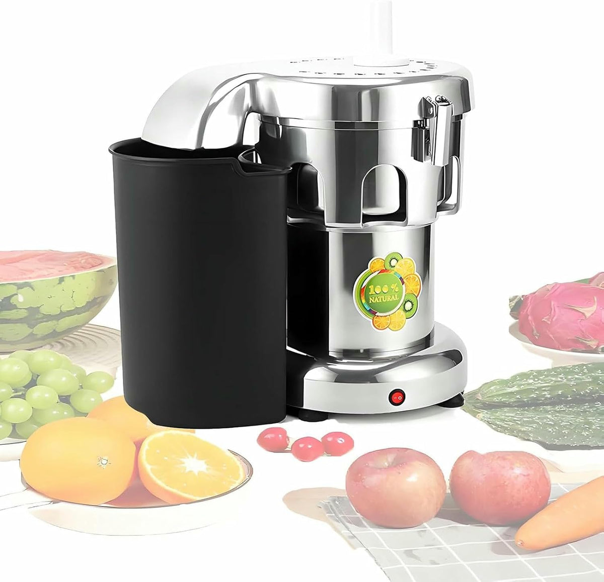 VYUJHNBG, Centrifughe ed estrattori di succo, 370 W, Nero, acciaio inox