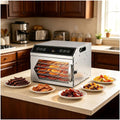 Essiccatori per alimenti, 800 W, 220 V, 40-90°C, Nero, acciaio inox, illuminazione LED, timer