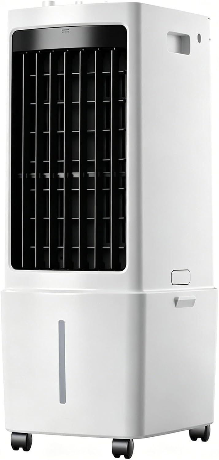 ERSINIAN, Condizionatore, 12 litri, Bianco, vano contenitore, telecomando, timer