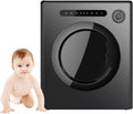 CHHMAELOVE, Asciugatrice, 4 KG, 1700 W, Argento/Nero, acciaio inox, spegnimento automatico