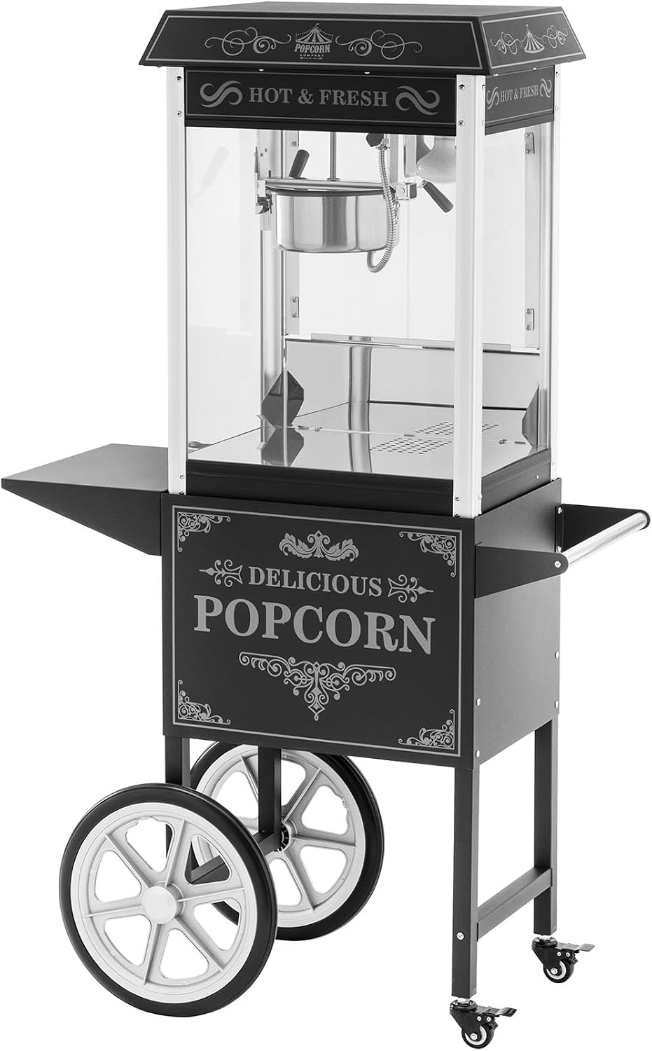 Macchine per Pop-corn, Royal Catering, 1500 W, 235 °C, 34.5 x 52 cm, Nero