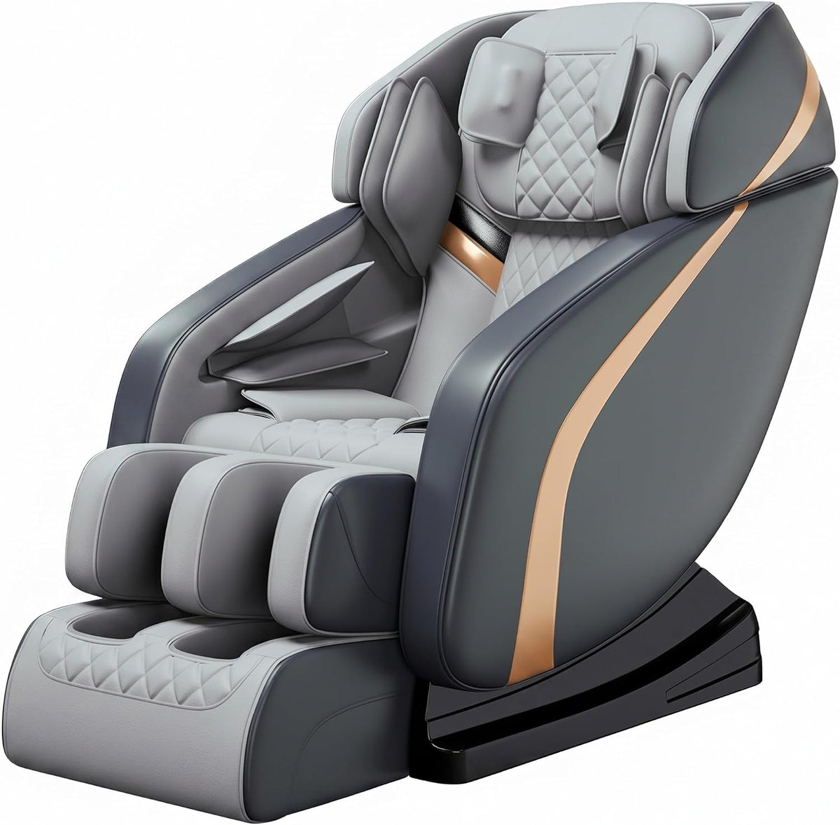Poltrona relax, LFFTBK, 145 x 75 x 113 cm, Grigio, Bluetooth
