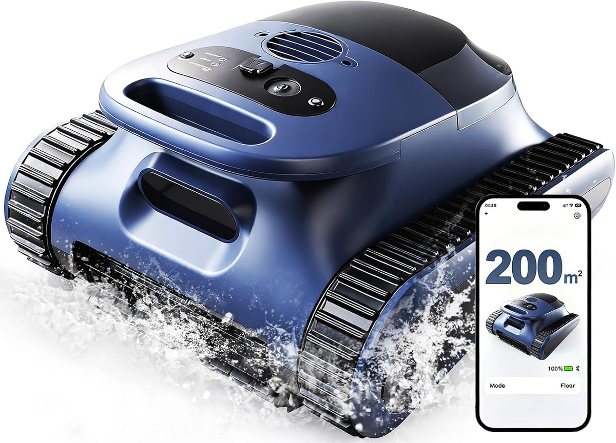 Pulitori automatici, IPX8, EVERCROSS BOT, 18.1 m³/h, 200 m, 3,7 l, Nero, funzionamento senza fili