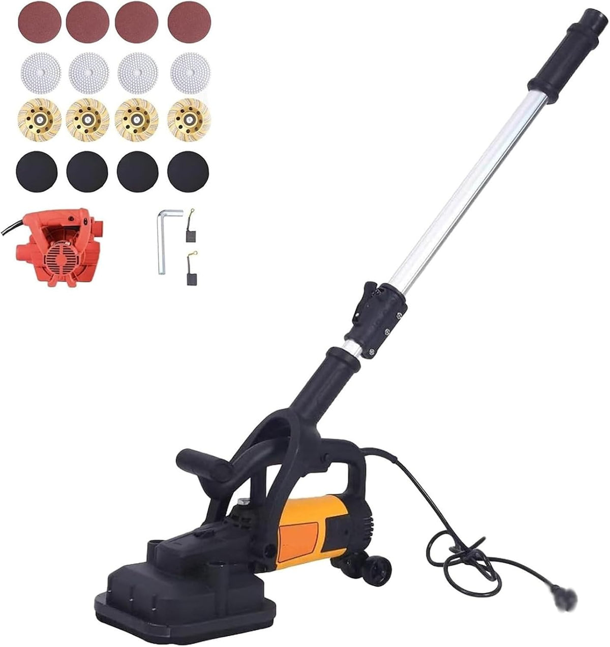 Nuxyyds, Levigatrici a disco, 3800 W, 56 x 30 x 40 cm, 110 V, Nero