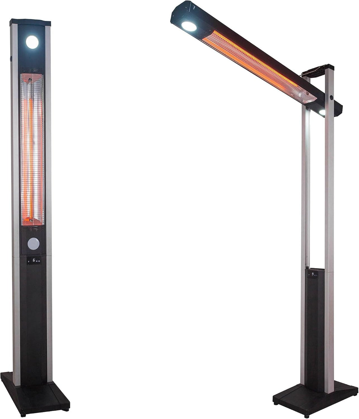 Bonussi, Stufe elettriche, 50x25x200 cm, 1880 W, 240 V, Nero, illuminazione LED, telecomando