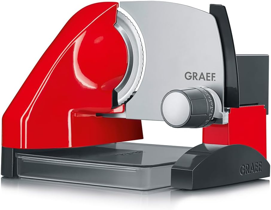 GRAEF, Affettatrice, SKS500, 170 mm, Rosso/Argento, vano contenitore