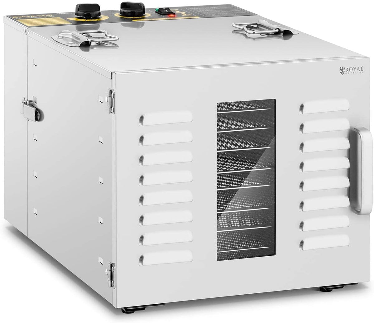 Royal Catering, Essiccatori per alimenti, RCDA-1000/59S, 1.000 W, 230 V, 90 °C, Argento, acciaio inox, timer