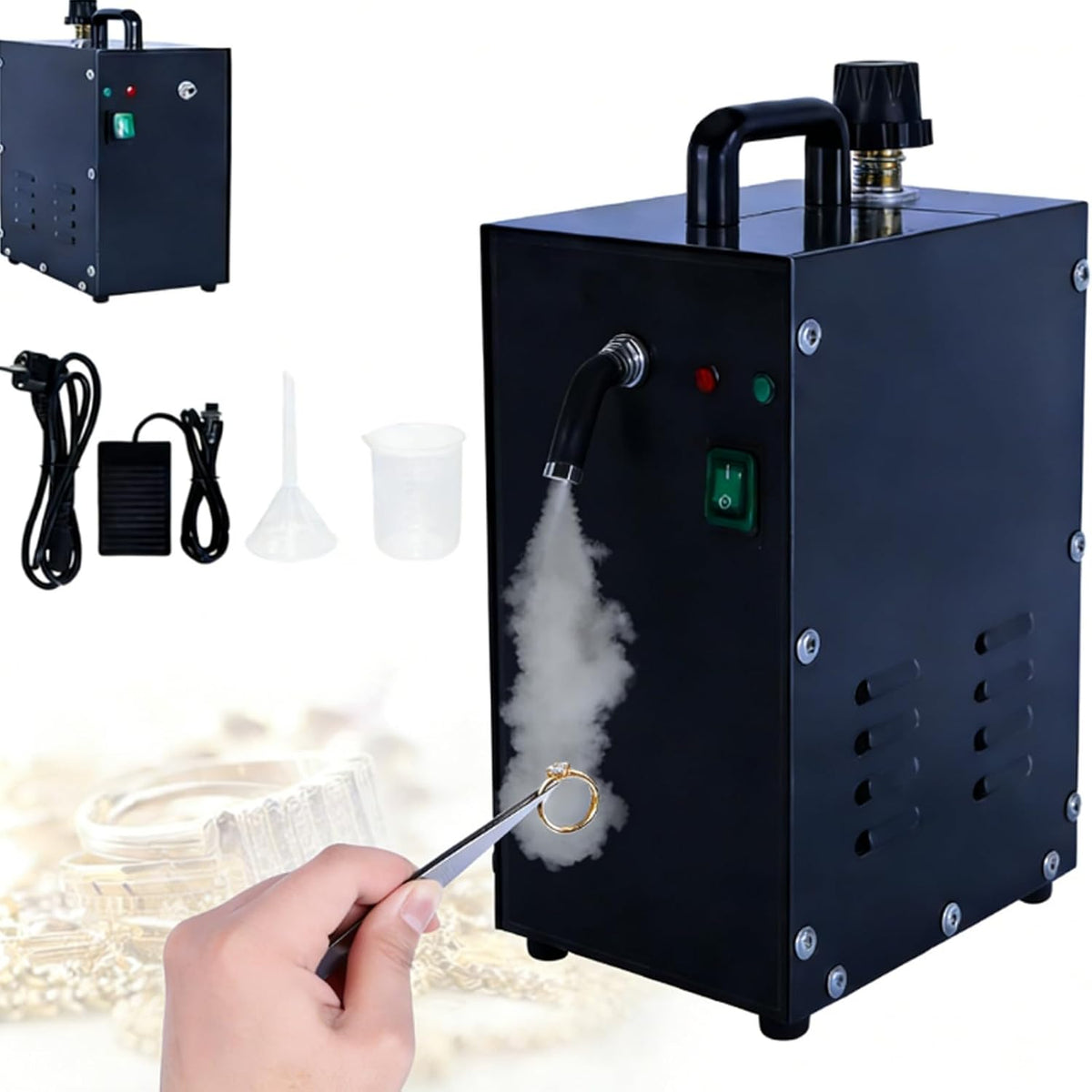 Pulitore a vapore, 2 Litri, 1300 W, 135 °C, Argento, acciaio inox