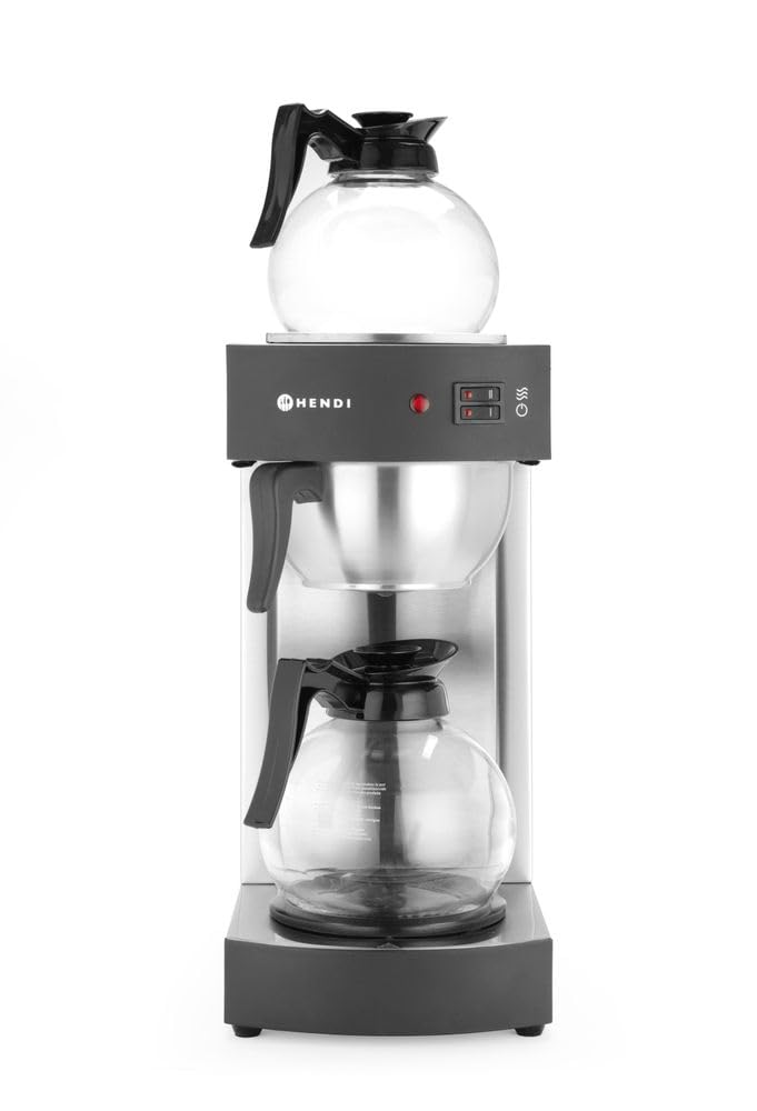 Macchina da caffè, HENDI, 1,8 L, 230 V, 1400 W, Argento, acciaio inox