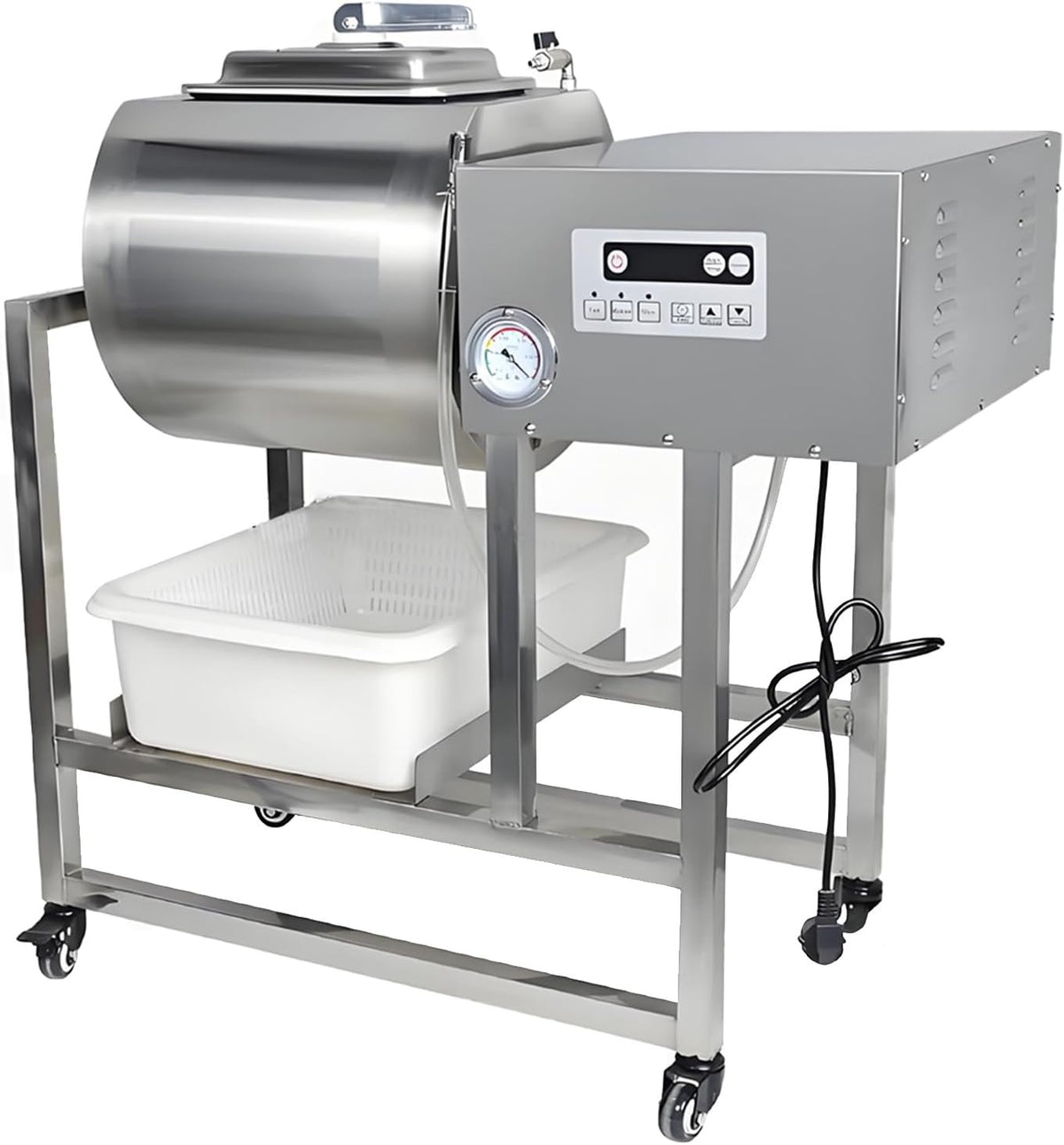 DNEPEI, Macchine sottovuoto per alimenti, 45 l, 350 W, 110 V, Argento, acciaio inox