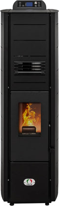 STUFE A PELLET ITALIA, Impianti di riscaldamento a pellet, 8 kW, 70 m, 39 cm, Nero