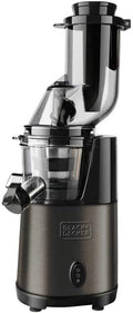 BLACK+DECKER, Centrifughe ed estrattori di succo, BXJE200E, 200 w, 70 rpm, 80 mm, Nero/Argento, acciaio inox