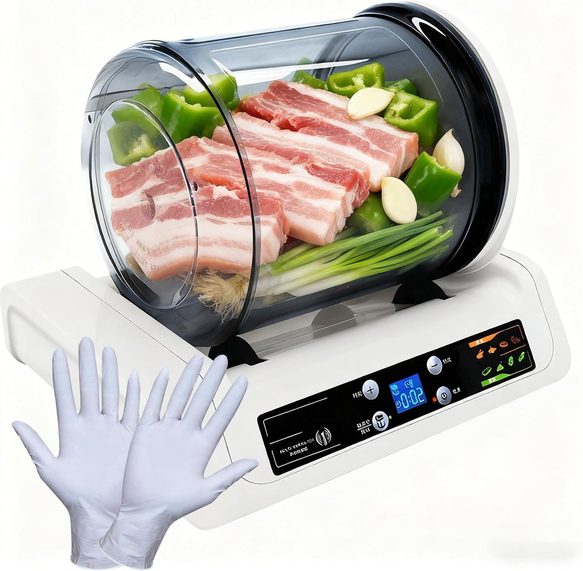 Marinate, 5 l, 4 W, 3 kg, Nero, timer