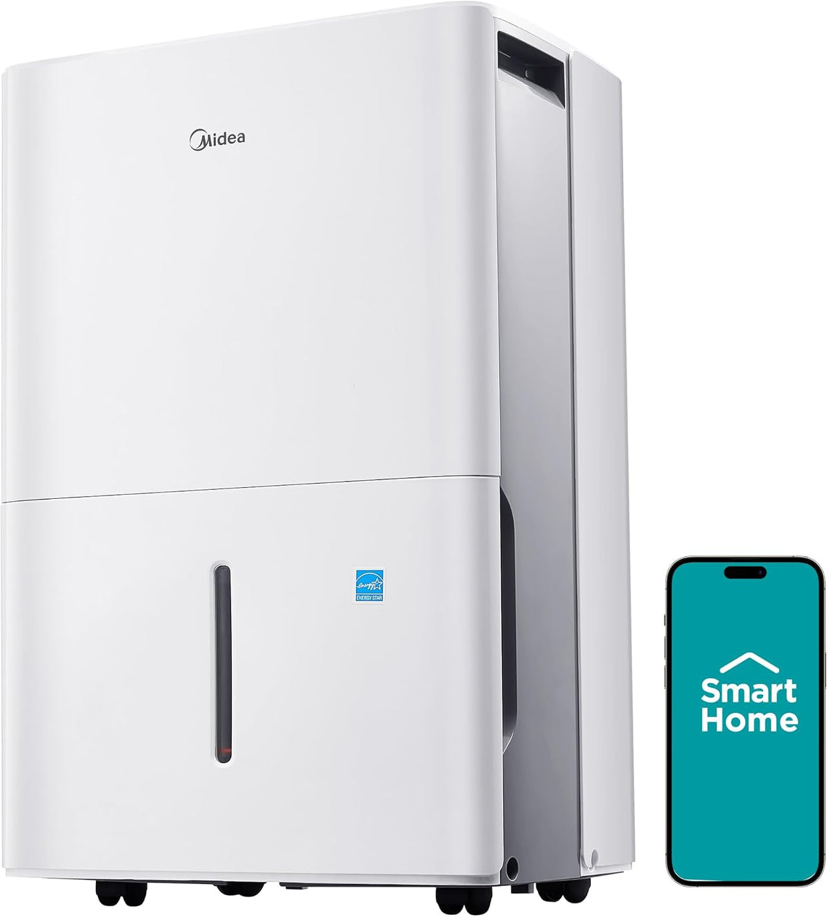 Midea, Deumidificatore, 4500 m, 50 litri, Bianco, vano contenitore, timer
