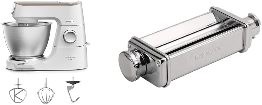 Kenwood, Impastatrice planetaria, KVC65.001WH, 001 WH, 5 L, 1200 W, Argento, acciaio inox