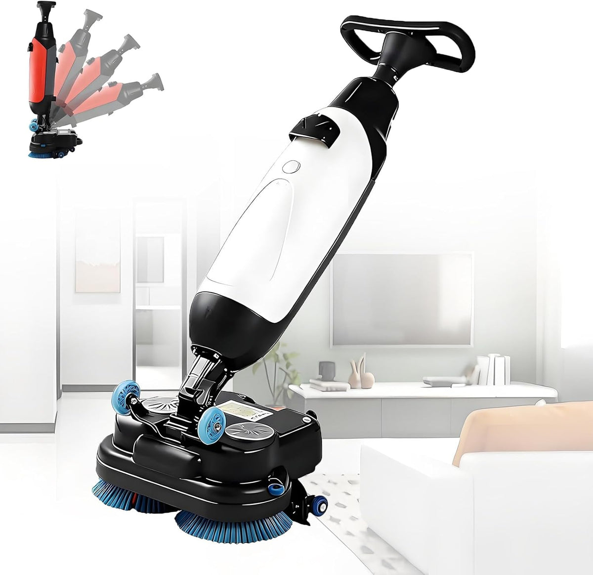 EpyGnom, Lavapavimenti, 4 L, 43 cm, 150 W, Bianco, 3 in 1