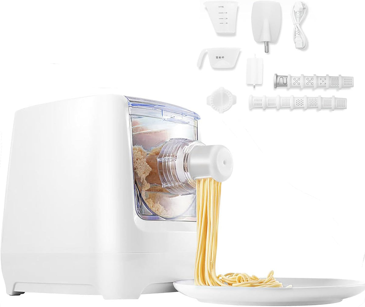 Macchine per la pasta elettriche, 500 g, 55 dB, 5000 giri/min, Nero, illuminazione LED
