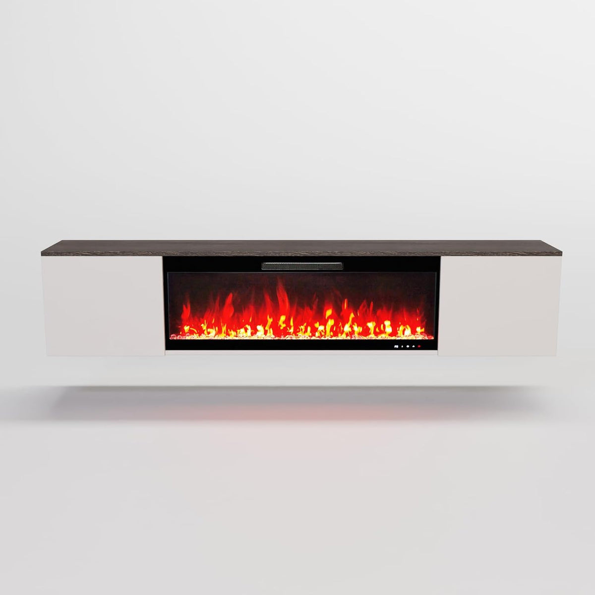 GLOW FIRE, Smart TV, 200 x 41,6 x 31,9 cm, 1500 W, 20 m, Bianco, illuminazione LED, telecomando, timer, spegnimento automatico