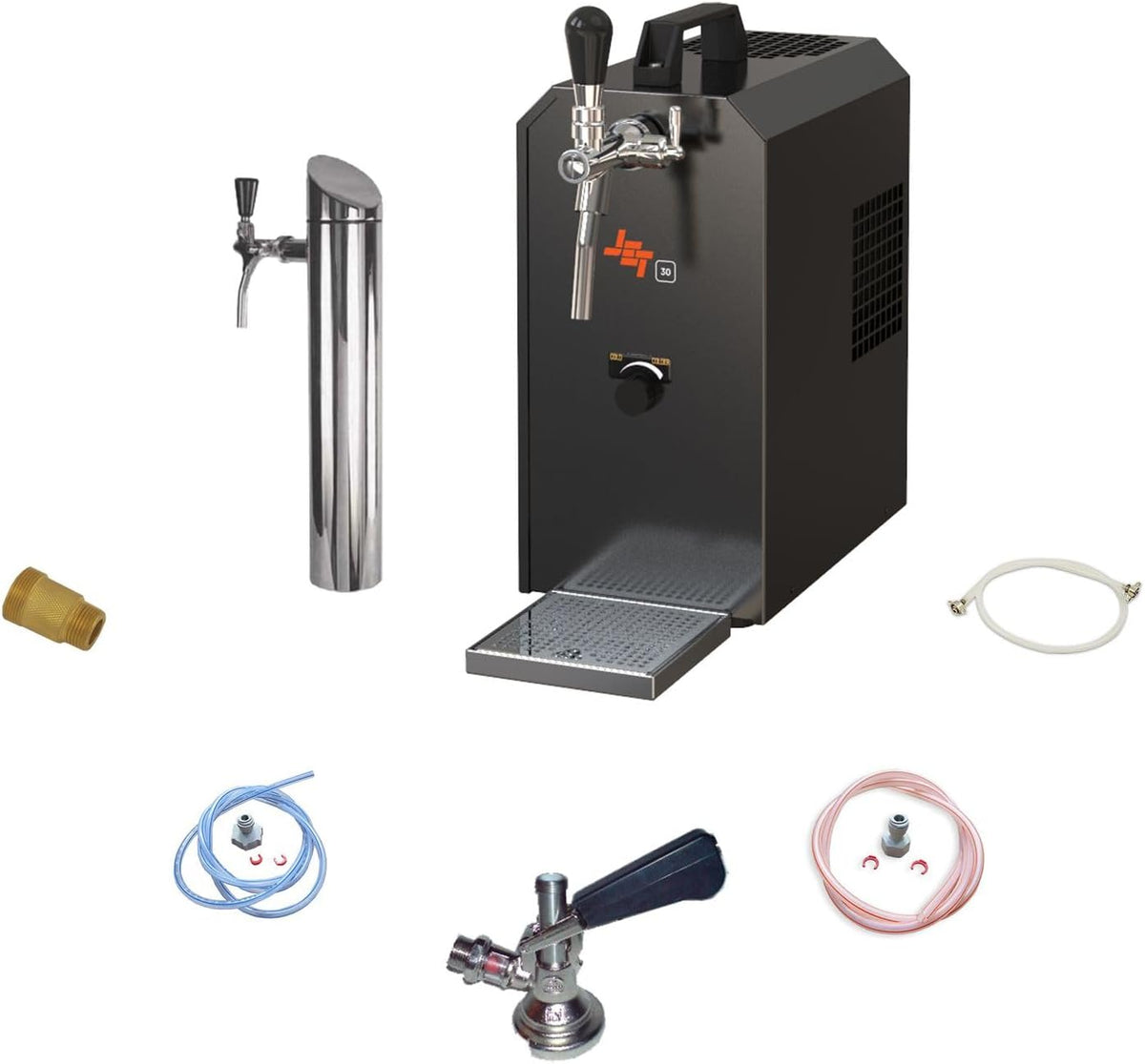 ich-zapfe.de, Spillatori per birra, 30K, 30 Litri, 7 mm, 10°C, Nero
