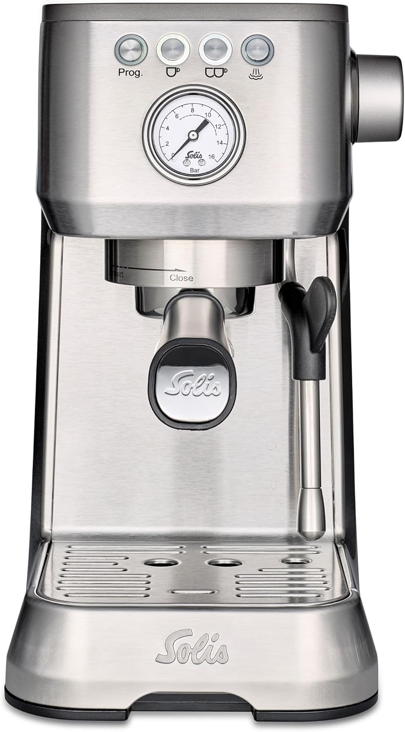 Solis, Macchina da caffè, 1.7 L, 15 Bar, 54 mm, Argento, acciaio inox