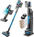 CLEANmaxx, Aspirapolvere, 3,5 l, 34 kPa, 22,2 V, Nero, vano contenitore, illuminazione LED, filtro HEPA, funzionamento senza fili