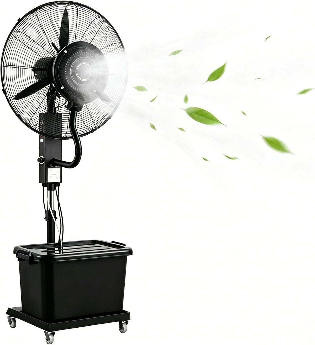 Preferspace, Ventilatori a piantana, 42 L, 200 cm, 71 cm, Bianco, altezza regolabile