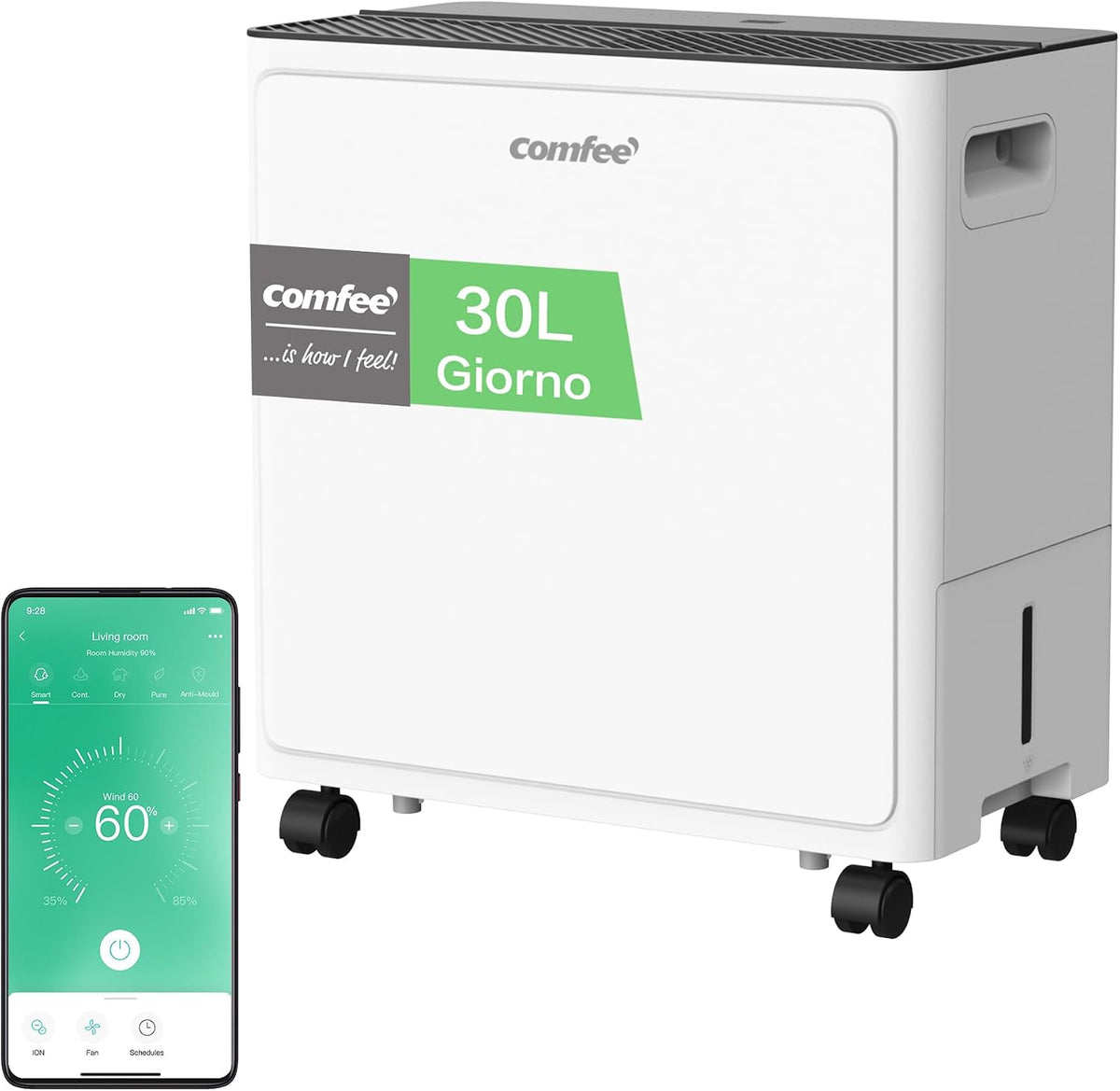 Deumidificatore, CDDAE-30DEN7-QA3, COMFEE', 30 L, Bianco