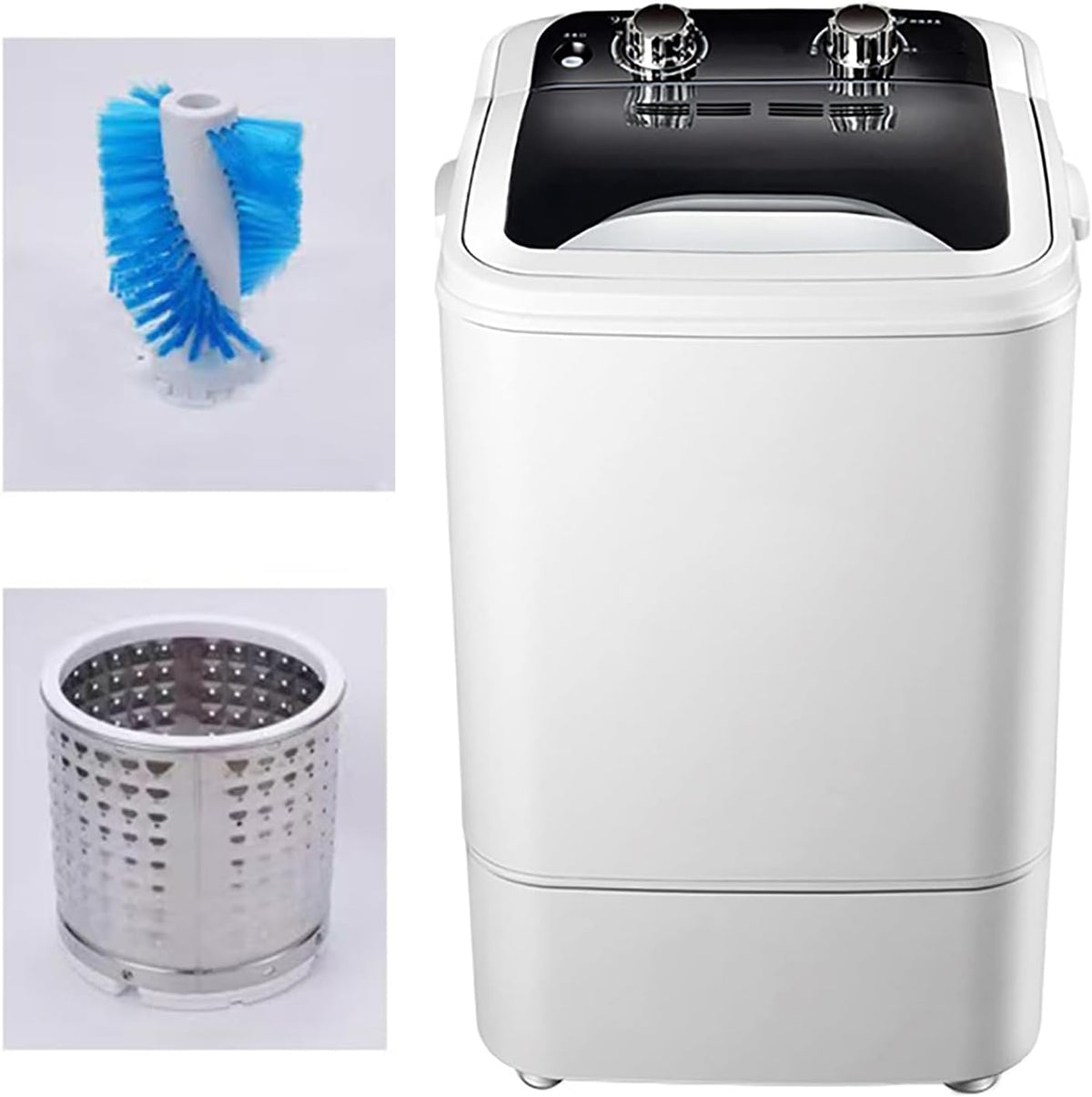 Lavatrice, 7,5 Kg, 260 W, 62 x 37 x 37 mm, Bianco, timer, 3 Funzioni