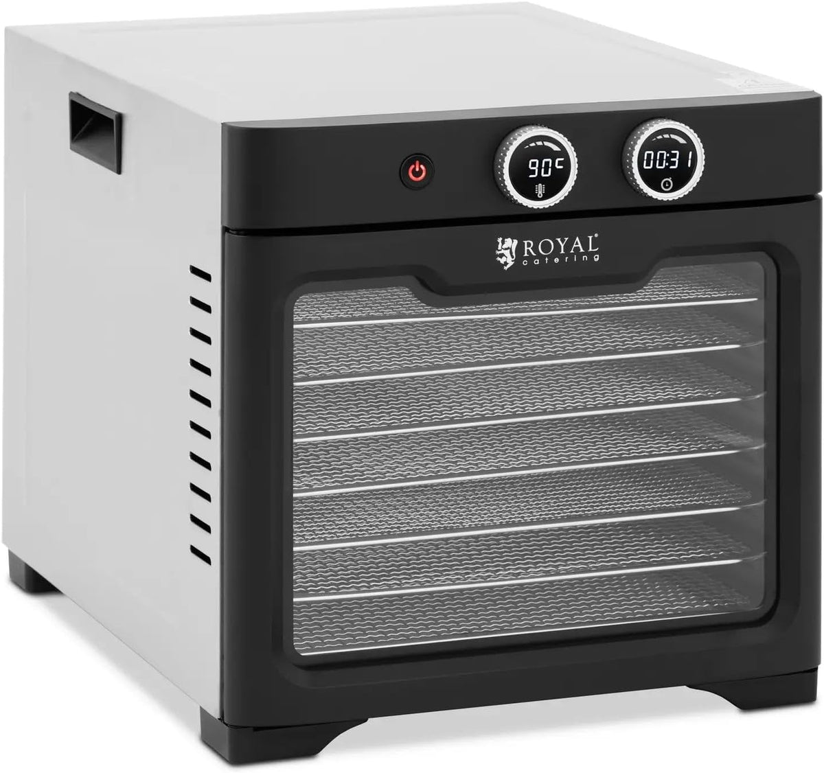 Helloshop26, Essiccatori per alimenti, 26 litri, 0 x 0 x 0 cm, 90 °C, Argento, acciaio inox, timer