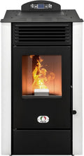 STUFE A PELLET ITALIA, Impianti di riscaldamento a pellet, 10 kW, Nero, Wi-Fi, telecomando
