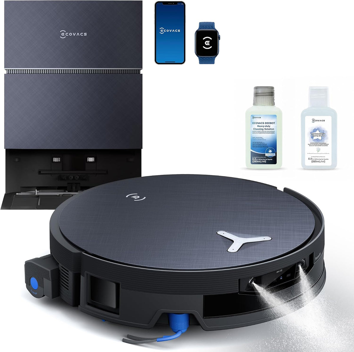 ECOVACS, Robot aspirapolvere, X12, Nero