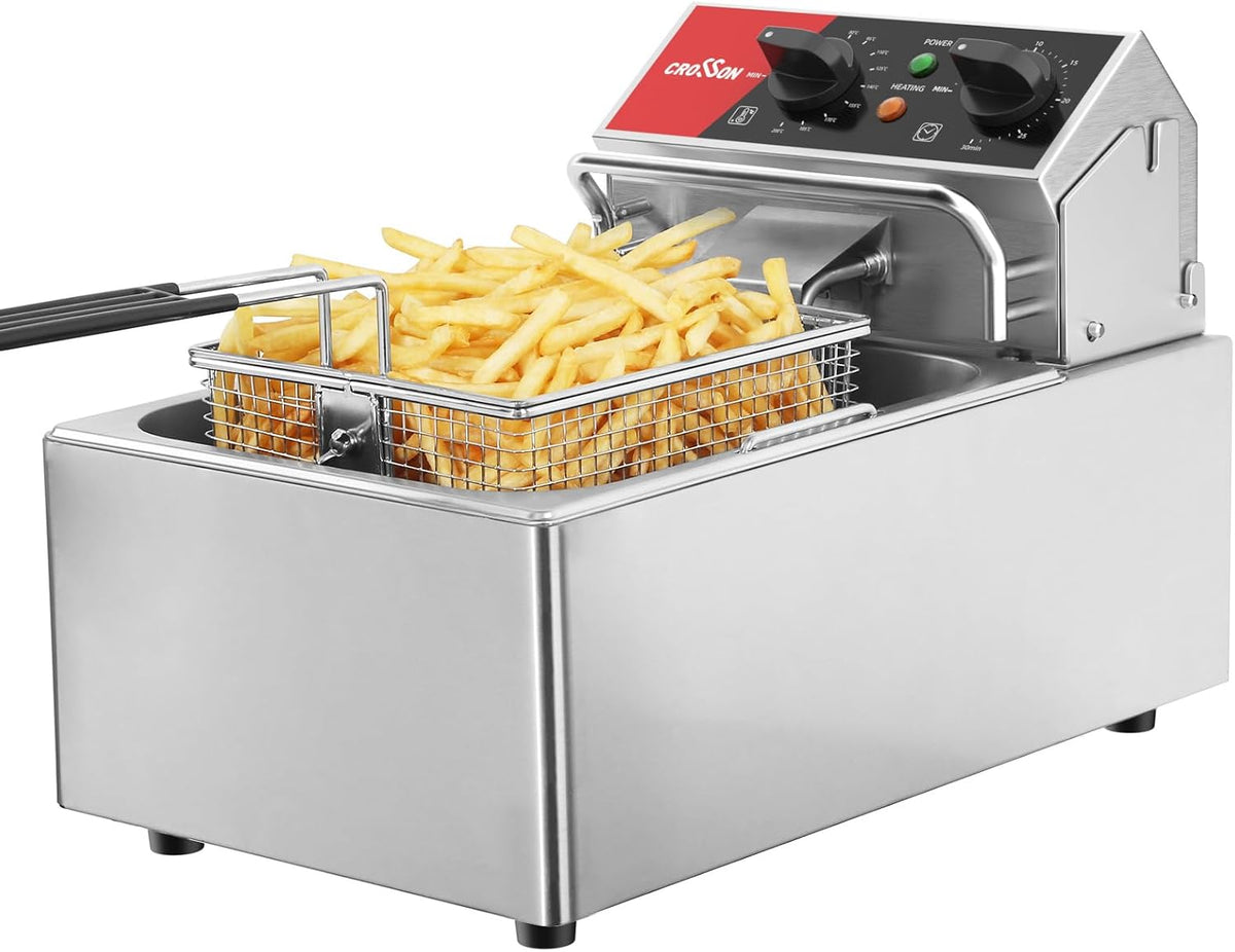 Friggitrici, crosson, 230 V, 3000 W, Nero, vano contenitore, timer