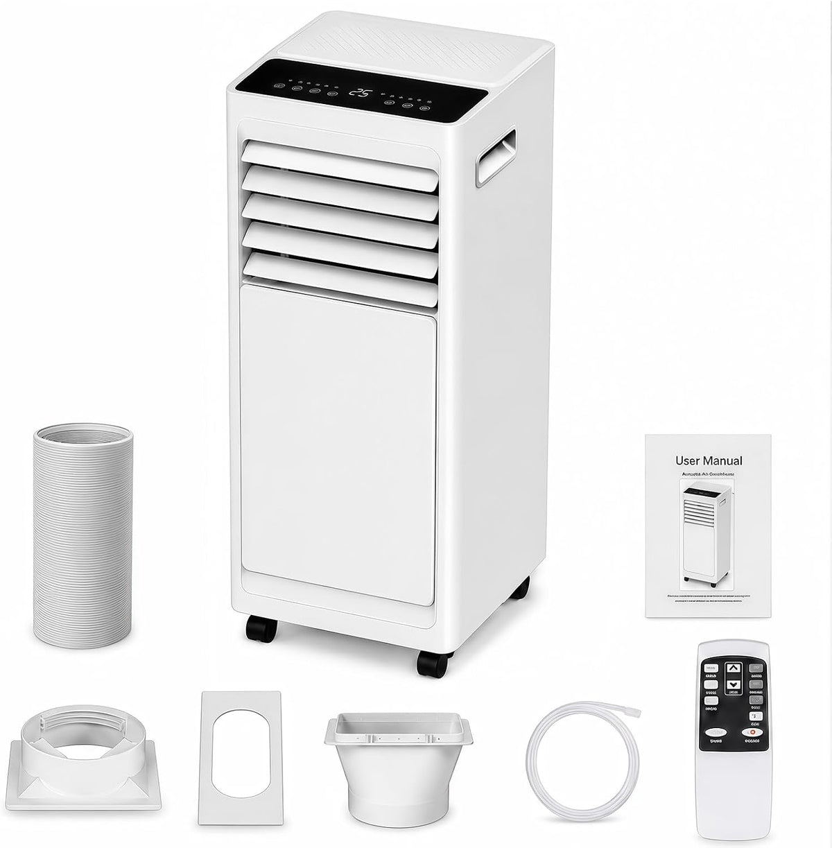 Deumidificatore, JIYINGHUI, 9000 BTU, 1000 W, 12 m, Bianco, telecomando, timer, 3 in 1