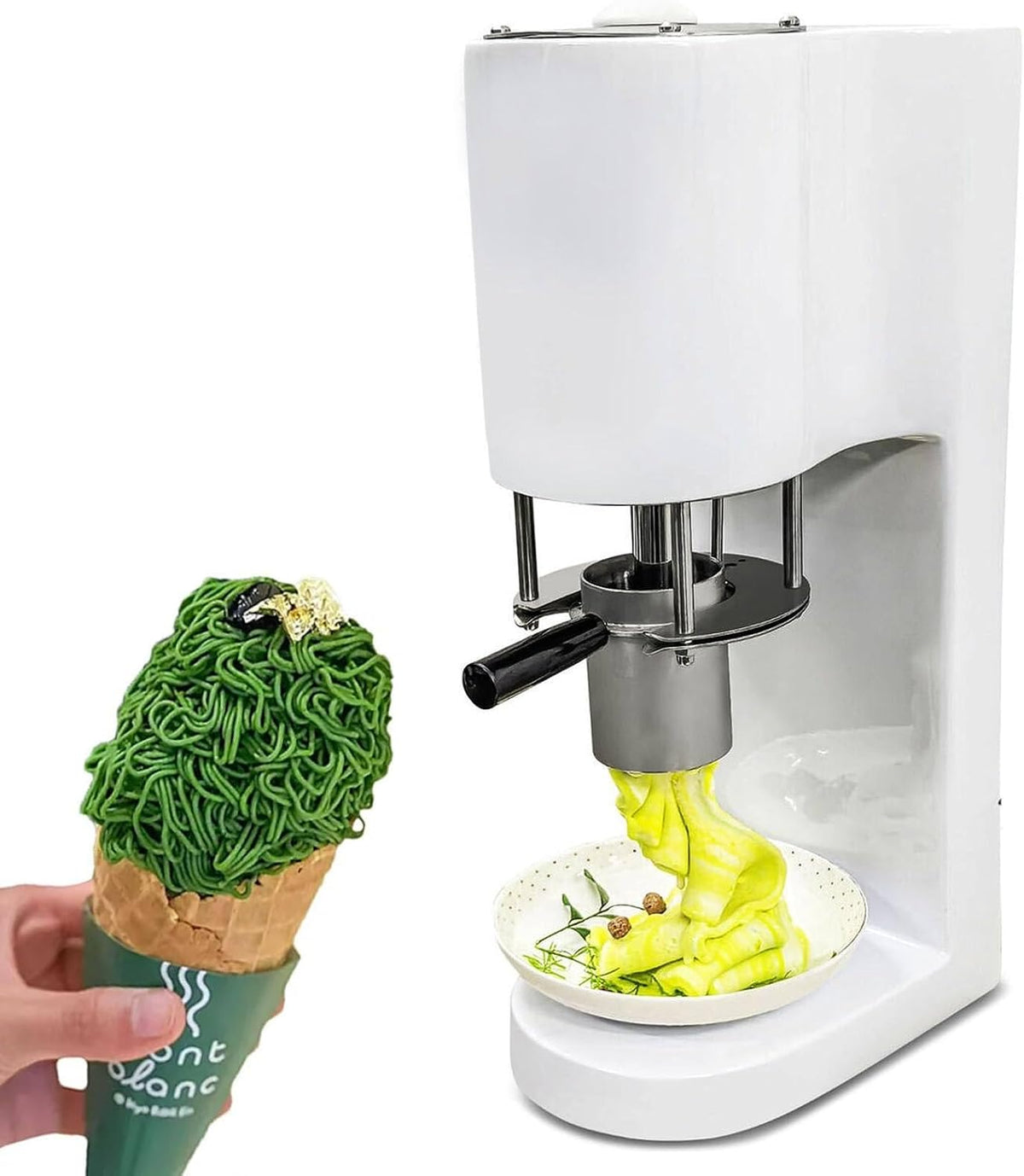 Gelatiera, WYBYYDS, 30 × 20 × 57 cm, 420 ml, 80 W, Bianco, acciaio inox