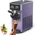 LHUITUI, Gelatiera, 20 x 40 x 51 cm, 5 kg, 18 °C, Viola, acciaio inox, illuminazione LED