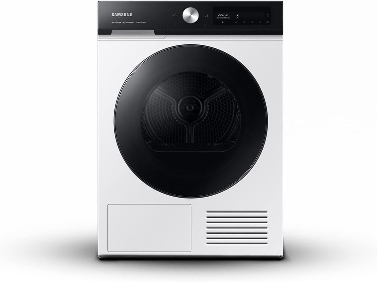 Samsung, Asciugatrice, DV90BB7445GES3, 9 Kg, 60 l, 1400rpm, Bianco, Wi-Fi, motore inverter, pompa di calore, 2 in 1