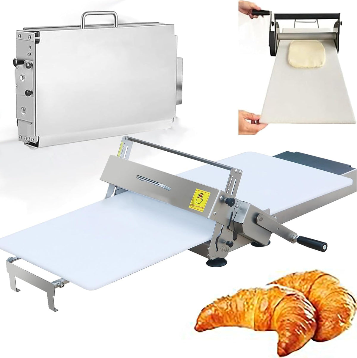 Dfdieratve, Sfogliatrici, B400, 25 mm, 0,98 pollici, Argento, acciaio inox, struttura pieghevole