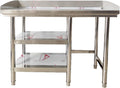 Tavolo, 48 cm, Nero/Argento, acciaio inox, funzione grill