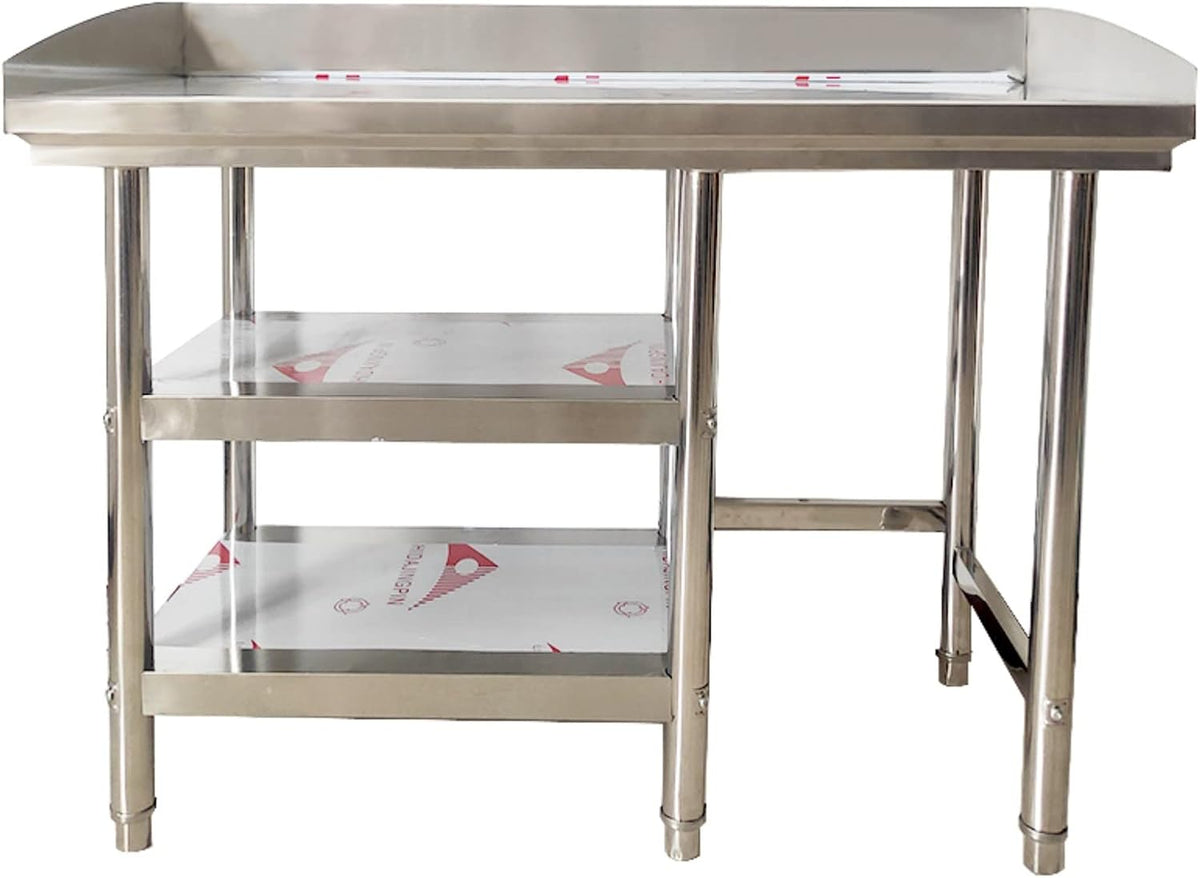Tavolo, 48 cm, Nero/Argento, acciaio inox, funzione grill