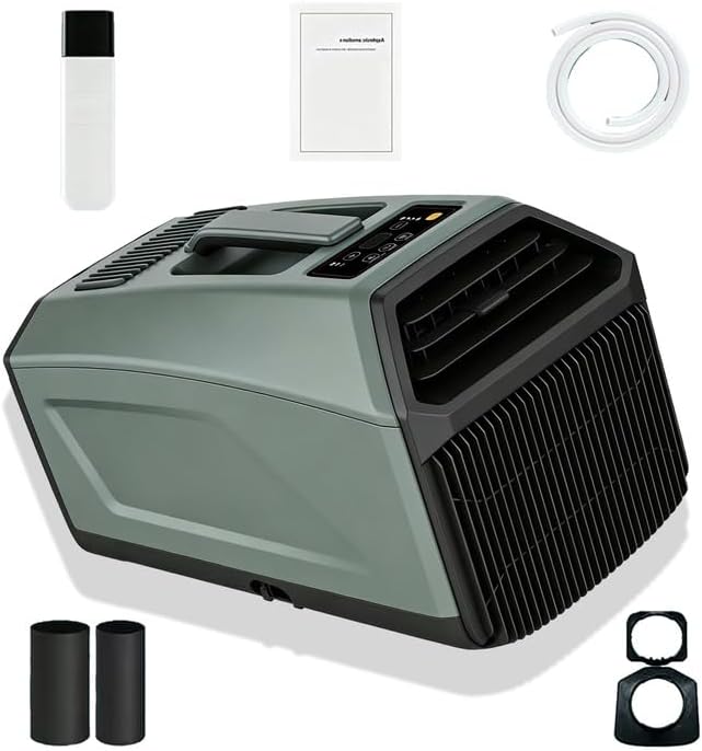 Efficieran, Condizionatore, 5000 BTU, 400 W, 36 dB, Bianco, telecomando, timer, funzionamento senza fili