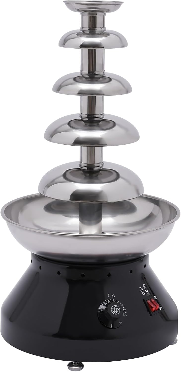 Gdetnysty, Fontane di cioccolata, 3,2 kg, 1,2 m, 3 cm, Argento, acciaio inox, protezione dal surriscaldamento