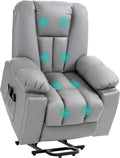 Poltrona, HOMCOM, 94x96x106 cm, 94 L, 40 cm, Grigio, MDF, telecomando