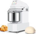LEEVOT, Impastatrice planetaria, 1100 W, 20 L, 8 KG, Argento, acciaio inox, timer, spegnimento automatico
