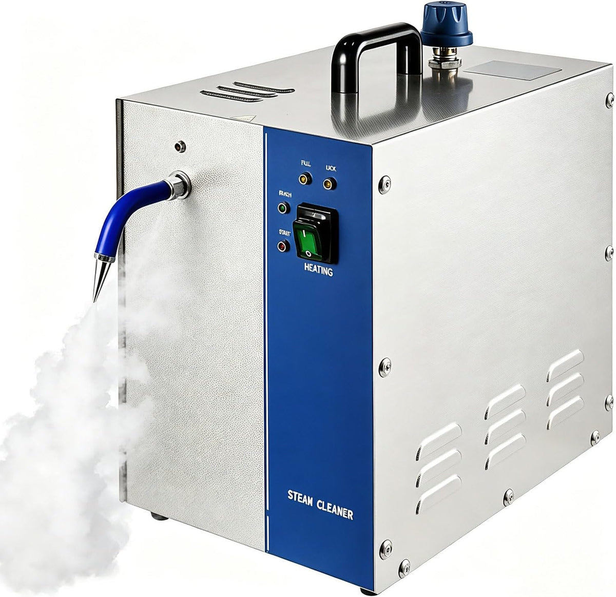COAKUE, Pulitore a vapore, 2 L, 1300 W, 110 V, Argento, acciaio inox