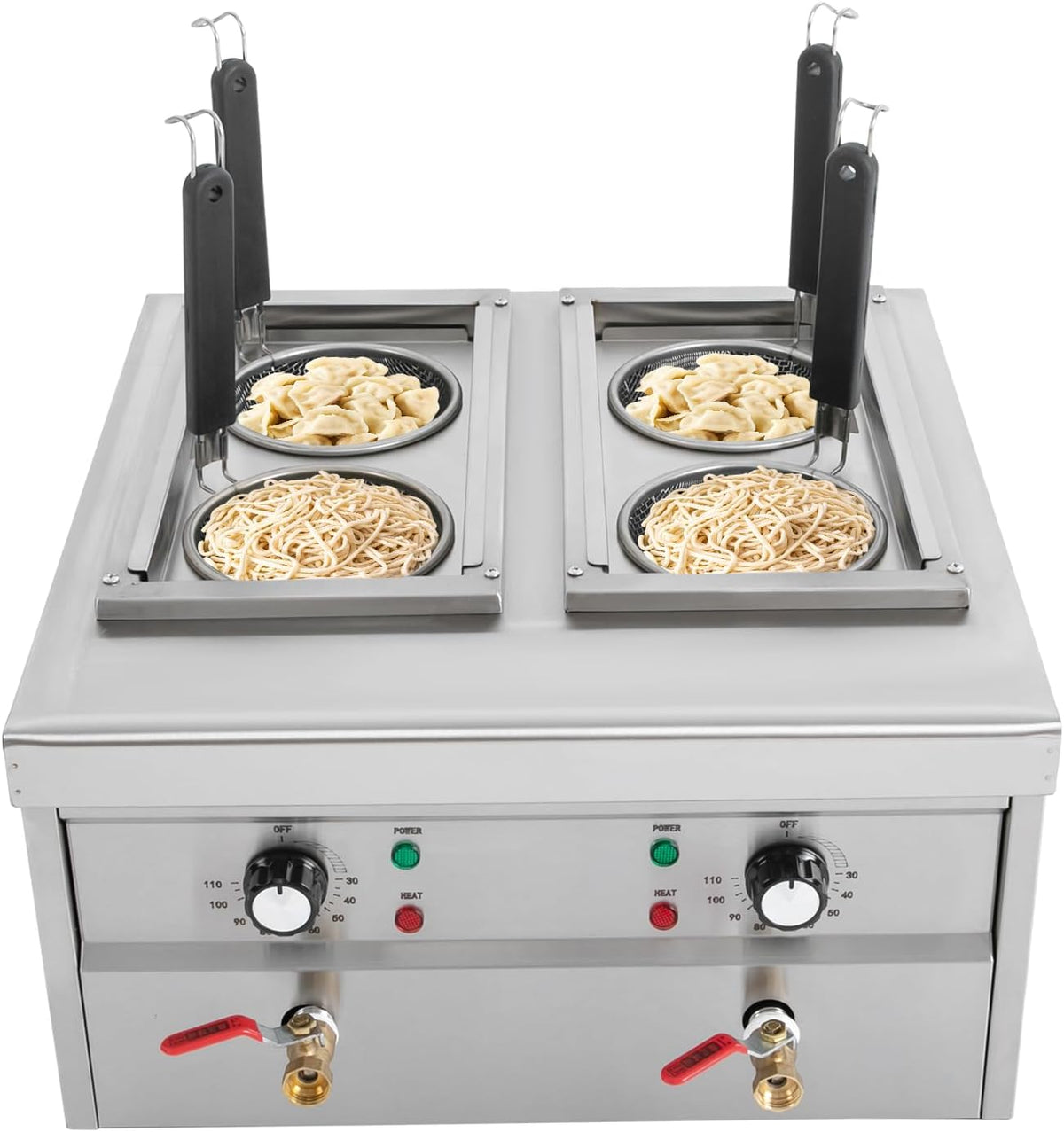 GAOUSD, Pentole per pasta, 13,5 x 12 cm, 220 V, 2 kW, Nero, acciaio inox