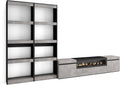 Skraut Home, Pareti attrezzate, 102 cm, 21 cm, 34 w, Nero, illuminazione LED, telecomando